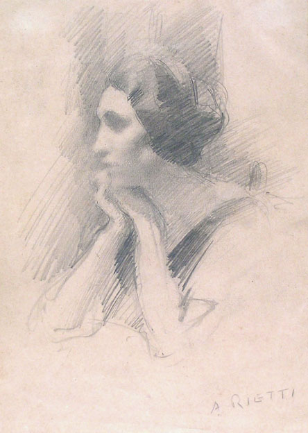Arturo Rietti, portrait of a young woman